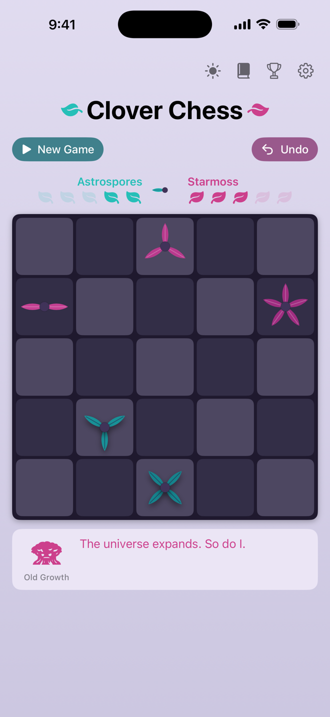 Gameplay on the Nebula theme